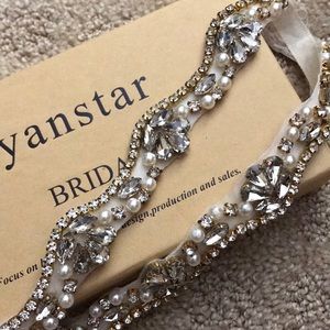 Yanstar Bridal Rhinestone Embellished Belt